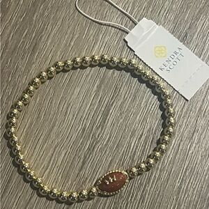 Kendra Scott Gold Beaded Bracelet with Football